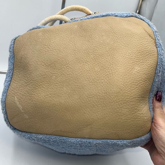 Loewe Terrycloth and Leather Nautical Beachy Backpack‎ main image 8